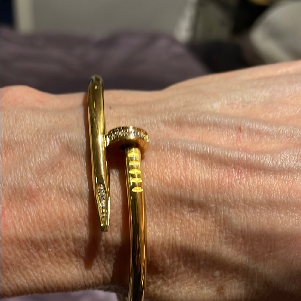 Elegant Gold Nail Bracelet NBW